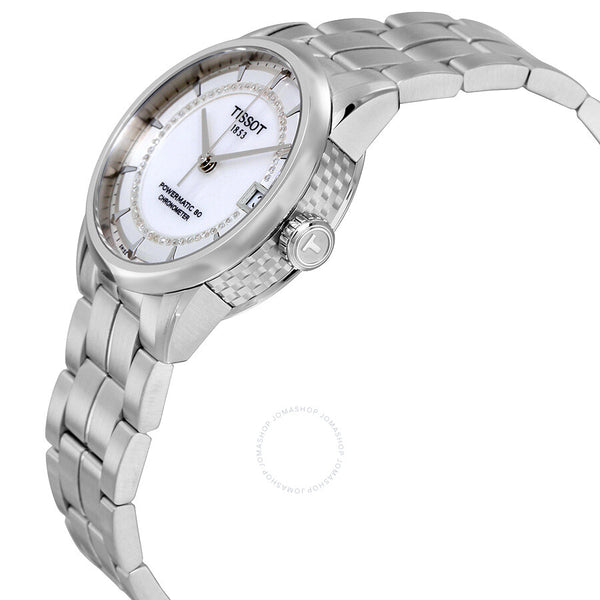 Tissot T-Classic Automatic Mother of Pearl Dial Diamond Ladies Watch T086.208.11.116.00 - The Watches Men & Co #2