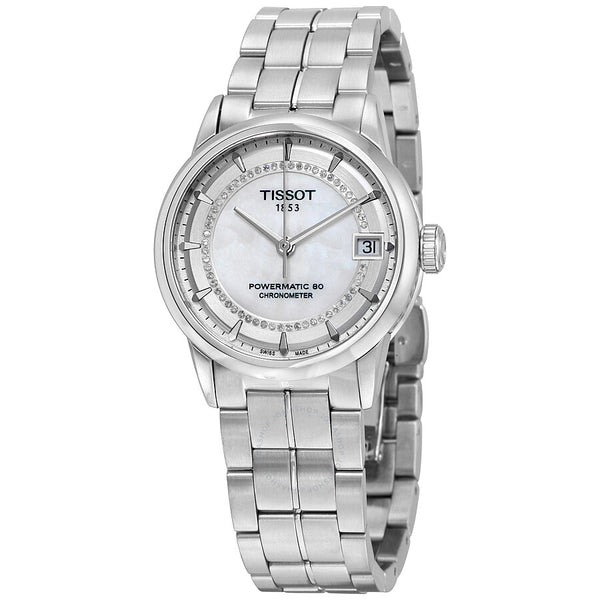 Tissot T-Classic Automatic Mother of Pearl Dial Diamond Ladies Watch T086.208.11.116.00 - The Watches Men & Co