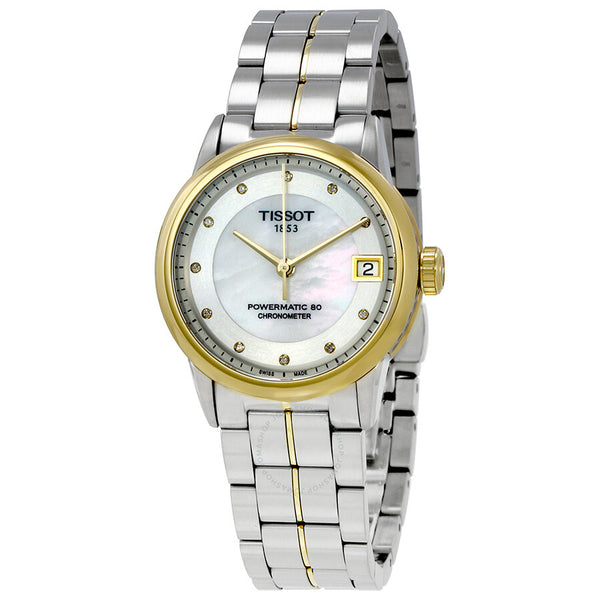 Tissot T-Classic Automatic Mother of Pearl Dial Ladies Watch T086.208.22.116.00 - The Watches Men & Co