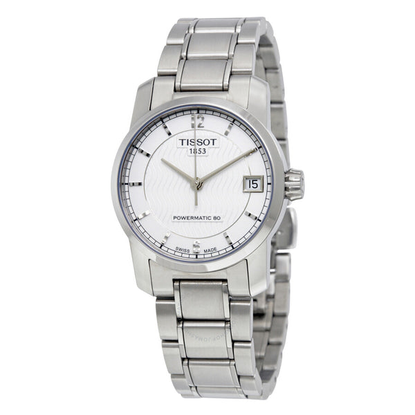 Tissot T-Classic Titanium Automatic Silver Dial Ladies Watch T0872074403700 - The Watches Men & Co