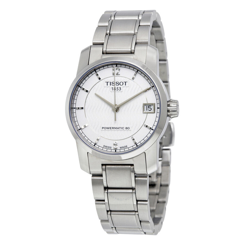 Tissot T-Classic Titanium Automatic Silver Dial Ladies Watch T0872074403700 - The Watches Men & Co
