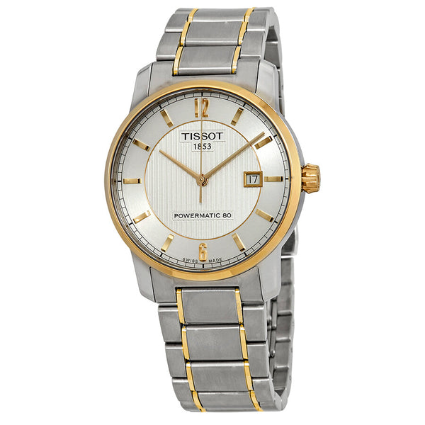 Tissot T-Classic Automatic Titanium Silver Dial Two-tone Men's Watch T0874075503700 - The Watches Men & Co
