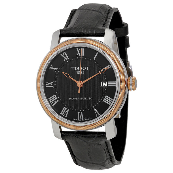 Tissot T-Classic Bridgeport Powermatic 80 Black Dial Men's Watch T0974072605300 - The Watches Men & Co