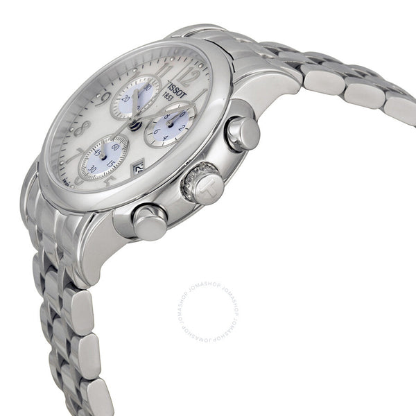 Tissot T Classic Chronograph Mother of Pearl Dial Steel Ladies Watch T0502171111200 - The Watches Men & Co #2