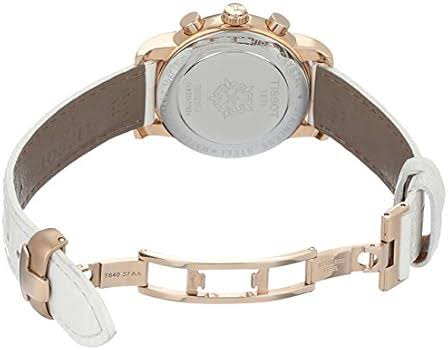 Tissot Dressport chronograph caseback displaying engraved detail and rose gold case