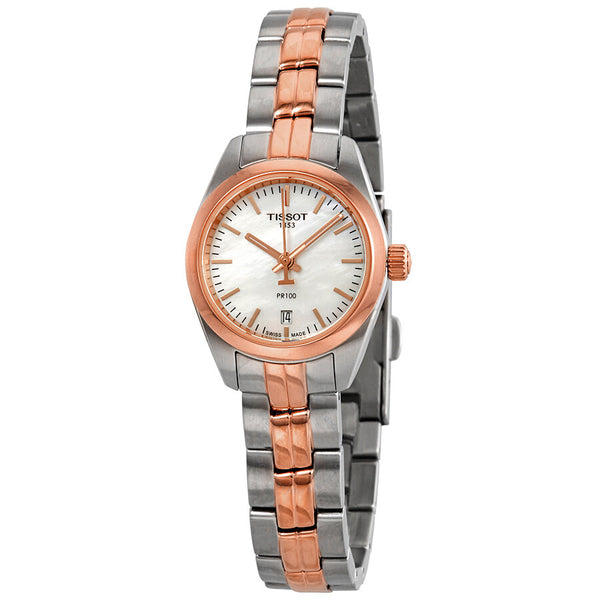 Tissot T-Classic Mother of Pearl Dial Two-tone Ladies Watch T1010102211101 - The Watches Men & Co