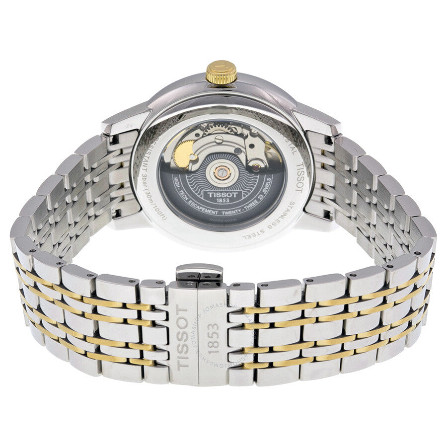 Tissot T-Classic Powermatic caseback with visible automatic movement and Powermatic rotor