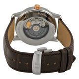 Tissot T-Classic Automatic Two-Tone Titanium Silver Dial Brown Leather Men's Watch T0874075603700 - The Watches Men & Co #3
