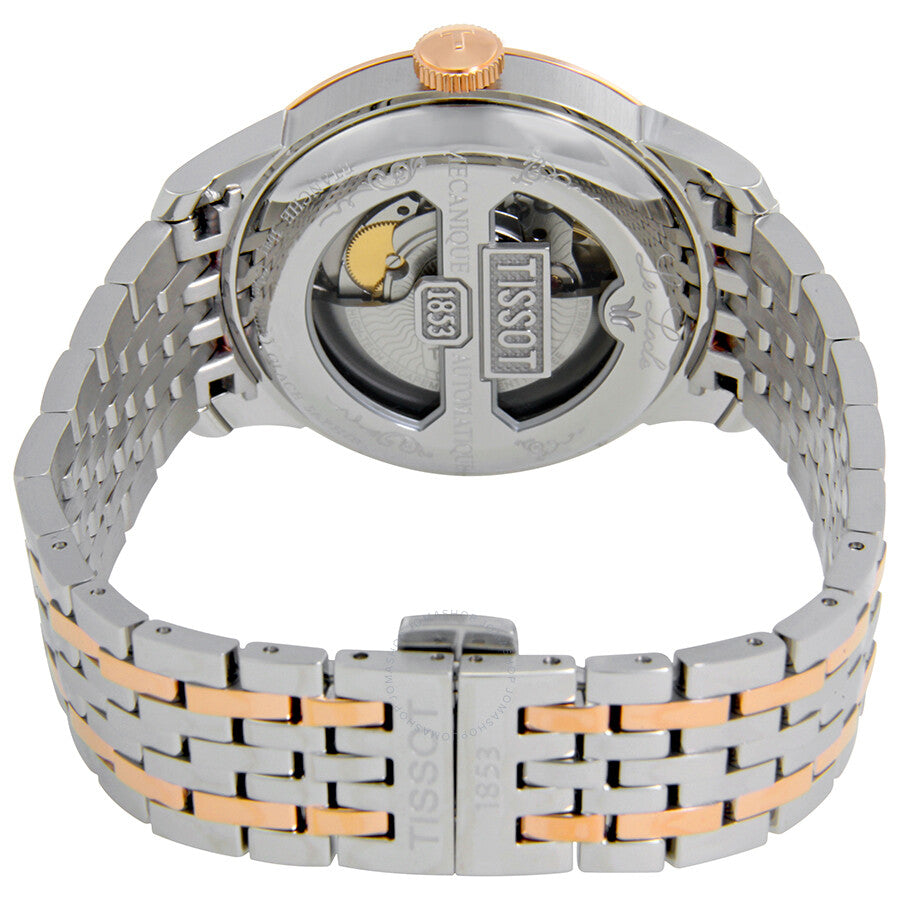 Tissot T-Classic automatic Powermatic 80 movement visible through exhibition caseback