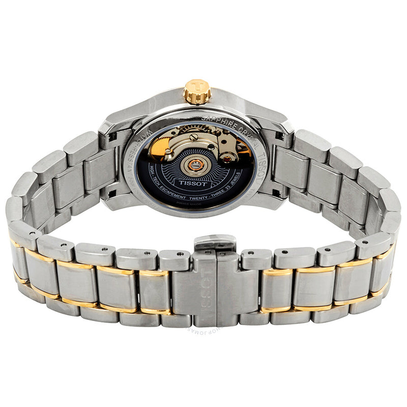 Tissot T-Classic Titanium Automatic Mother of Pearl Dial Ladies Watch T0872075511700 - The Watches Men & Co #3