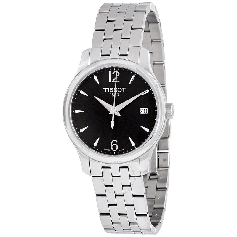 Tissot T-Classic Tradition Black Dial Ladies Watch T0632101105700 - The Watches Men & Co