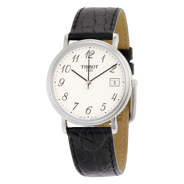 Tissot T-Classic White Dial Black Leather Men's Watch T52.1.421.12 - The Watches Men & Co