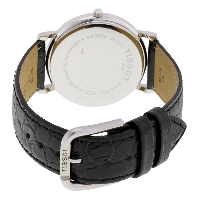 Tissot T-Classic White Dial Black Leather Men's Watch T52.1.421.12 - The Watches Men & Co #3