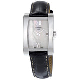 Tissot T-Lady Generosi-T White Mother of Pearl Dial Black Leather Ladies Watch T007.309.16.113.02 - The Watches Men & Co