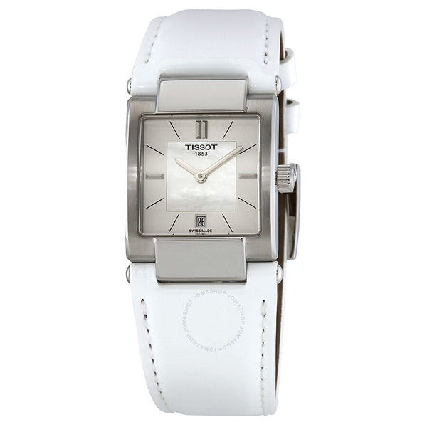 Tissot T-Lady White Mother of Pearl Dial Ladies Watch T090.310.16.111.01 - The Watches Men & Co