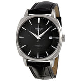 Tissot T-Lord Black Dial Automatic Black Leather Men's Watch T0595071605100 - The Watches Men & Co
