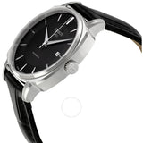 Tissot T-Lord Black Dial Automatic Black Leather Men's Watch T0595071605100 - The Watches Men & Co #2