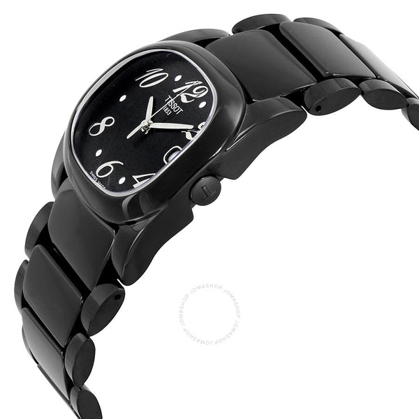 Tissot T Moments Black Dial Black PVD Ladies Watch T009.310.11.057.01 - The Watches Men & Co #2