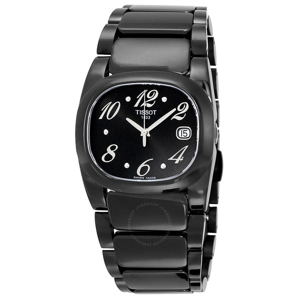 Tissot T Moments Black Dial Black PVD Ladies Watch T009.310.11.057.01 - The Watches Men & Co