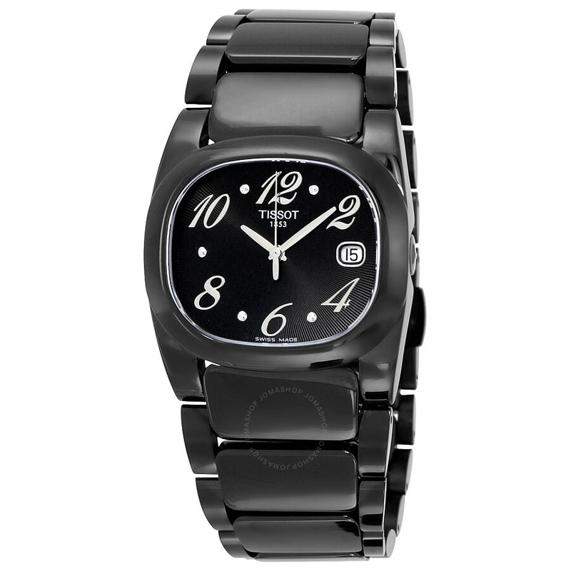 Tissot T Moments Black Dial Black PVD Ladies Watch T009.310.11.057.01 - The Watches Men & Co