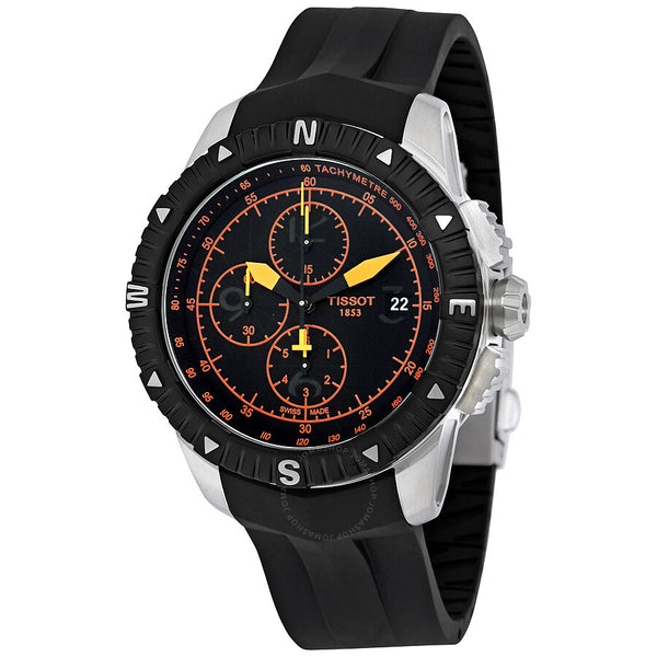 Tissot T-Navigator Automatic Chronograph Black Dial Men's Watch T0624271705701 - The Watches Men & Co