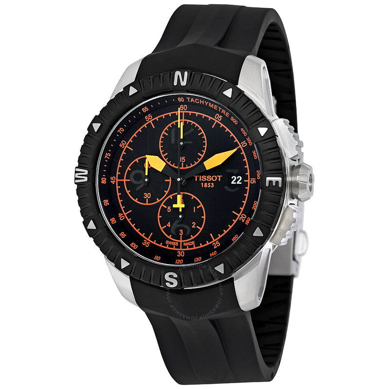 Tissot T-Navigator Automatic Chronograph Black Dial Men's Watch T0624271705701 - The Watches Men & Co