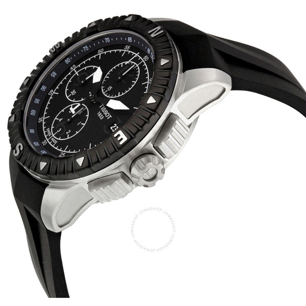 Tissot T-Navigator Automatic Chronograph Black Dial Stainless Steel Men's Watch T0624271705700 - The Watches Men & Co #2