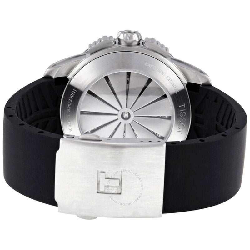 Tissot T-Navigator Automatic Chronograph Black Dial Stainless Steel Men's Watch T0624271705700 - The Watches Men & Co #3