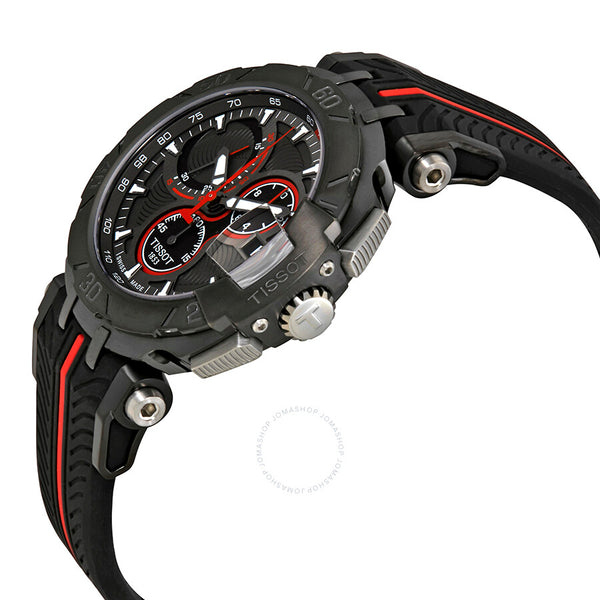 Tissot T-Race Anthracite Dial Men's Rubber Chronograph Watch T092.417.37.067.00 - The Watches Men & Co #2
