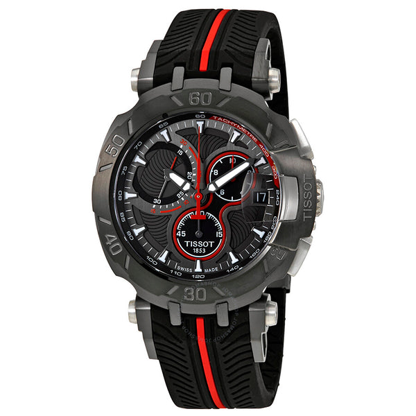 Tissot T-Race Anthracite Dial Men's Rubber Chronograph Watch T092.417.37.067.00 - The Watches Men & Co
