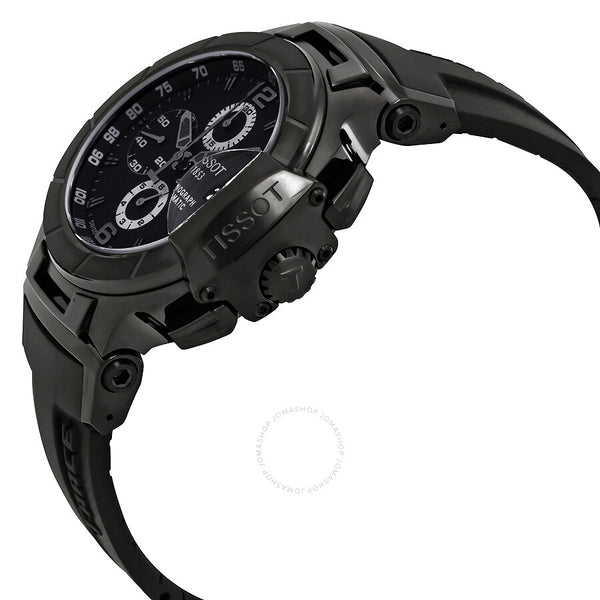 Tissot T-Race Black Dial Chronograph Automatic Black Rubber Men's Watch T048.427.37.057.00 - The Watches Men & Co #2