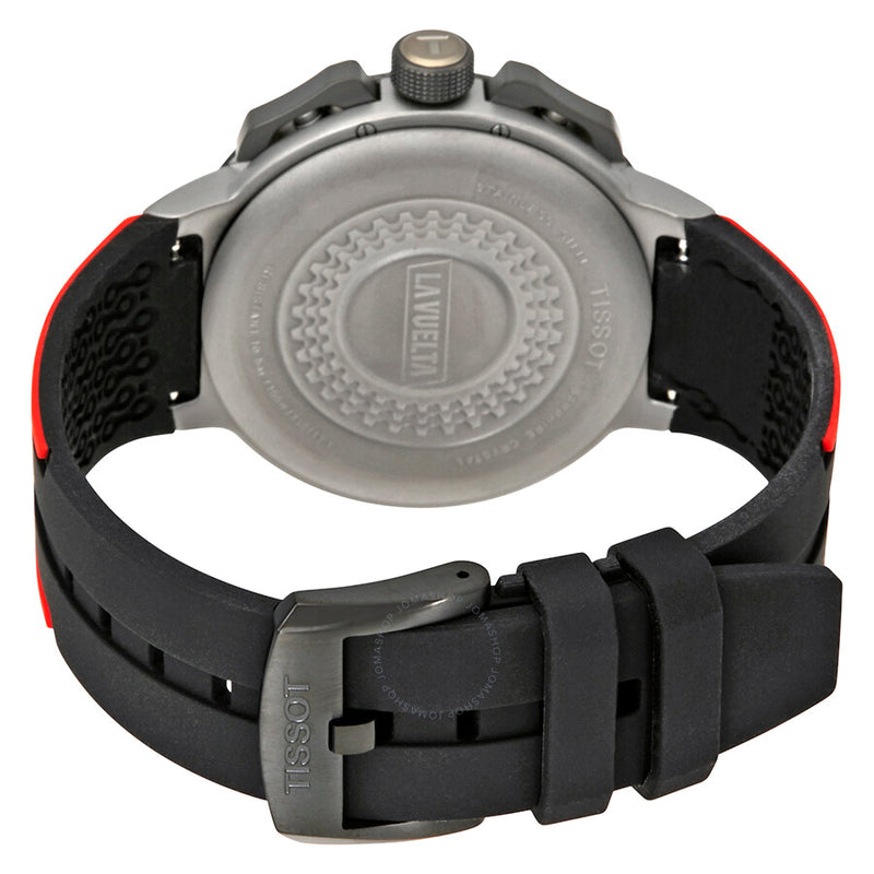 Tissot T-Race Chronograph Black Dial Red Silicone Men's Watch T111.417.37.441.01 - The Watches Men & Co #3