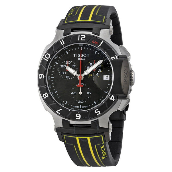 Tissot T-Race Chronograph Black Dial Black Rubber Men's Watch T0484172705103 - The Watches Men & Co
