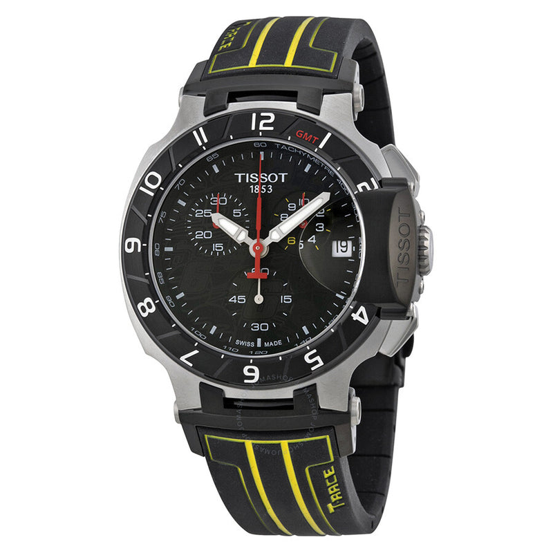 Tissot T-Race Chronograph Black Dial Black Rubber Men's Watch T0484172705103 - The Watches Men & Co