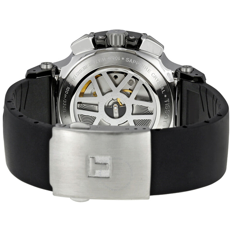 Tissot T Race Chronograph Black Rubber Strap Men's Watch T0484272703700 - The Watches Men & Co #3