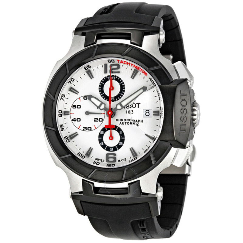 Tissot T Race Chronograph Black Rubber Strap Men's Watch T0484272703700 - The Watches Men & Co