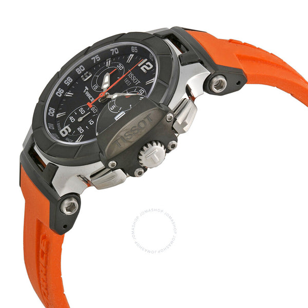 Tissot T Race Chronograph Orange Silicone Ladies Watch T0482172705700 - The Watches Men & Co #2