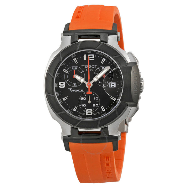 Tissot T Race Chronograph Orange Silicone Ladies Watch T0482172705700 - The Watches Men & Co