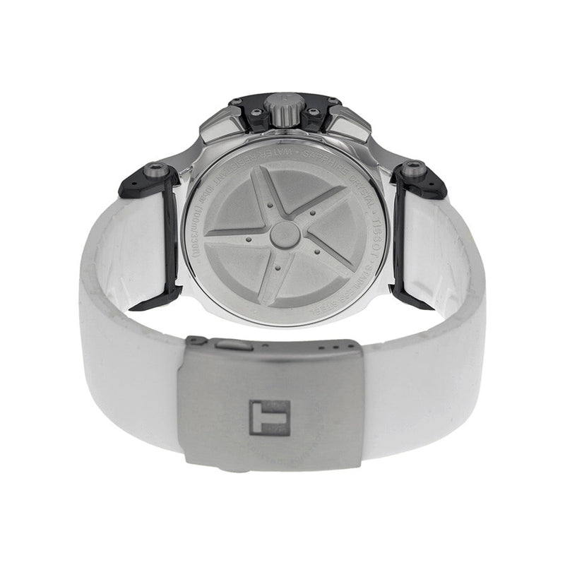 Tissot T Race Chronograph White Rubber Strap Men's Watch T0484172705705 - The Watches Men & Co #3