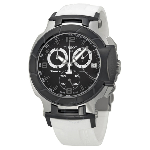 Tissot T Race Chronograph White Rubber Strap Men's Watch T0484172705705 - The Watches Men & Co