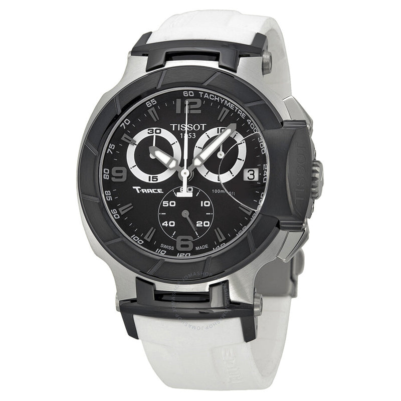 Tissot T Race Chronograph White Rubber Strap Men's Watch T0484172705705 - The Watches Men & Co