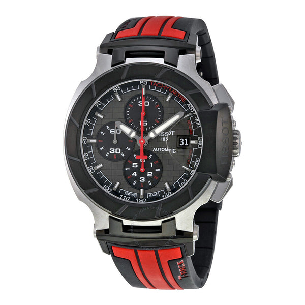 Tissot T-Race Motogp Chronograph Automatic Grey Dial Black and Red Rubber Men's Watch T0484272706100 - The Watches Men & Co