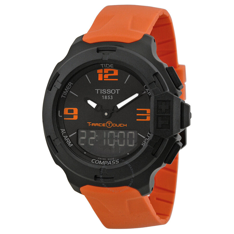 Tissot T-Race Touch Black Dial Orange Rubber Men's Watch T0814209705702 - The Watches Men & Co