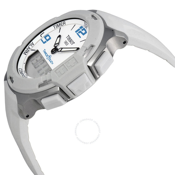 Tissot T-Race Touch White Analog Digital Dial White Synthetic Strap Unisex Watch T0814201701701 - The Watches Men & Co #2