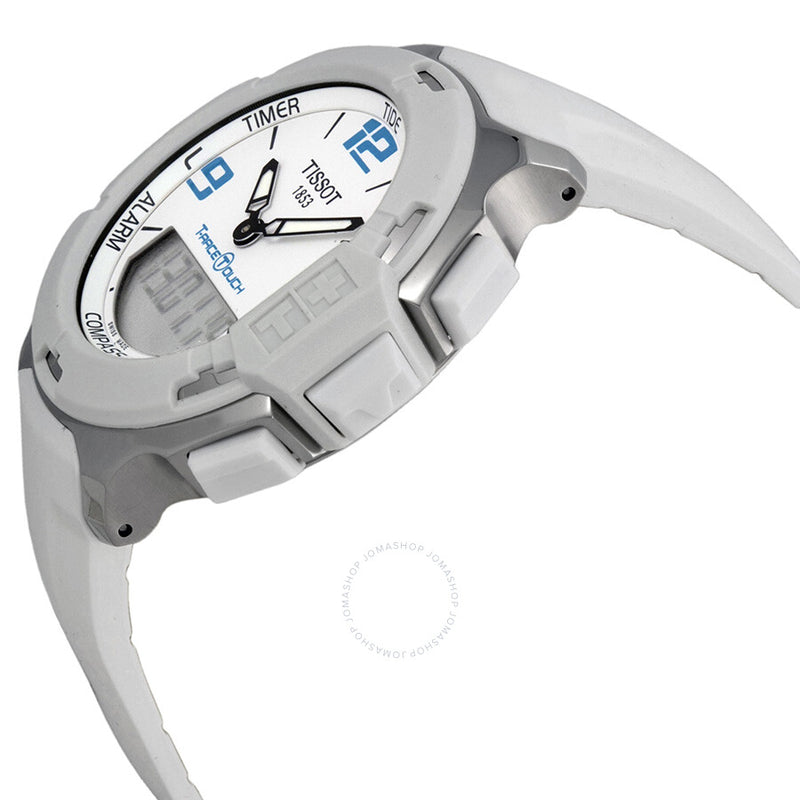 Tissot T-Race Touch White Analog Digital Dial White Synthetic Strap Unisex Watch T0814201701701 - The Watches Men & Co #2