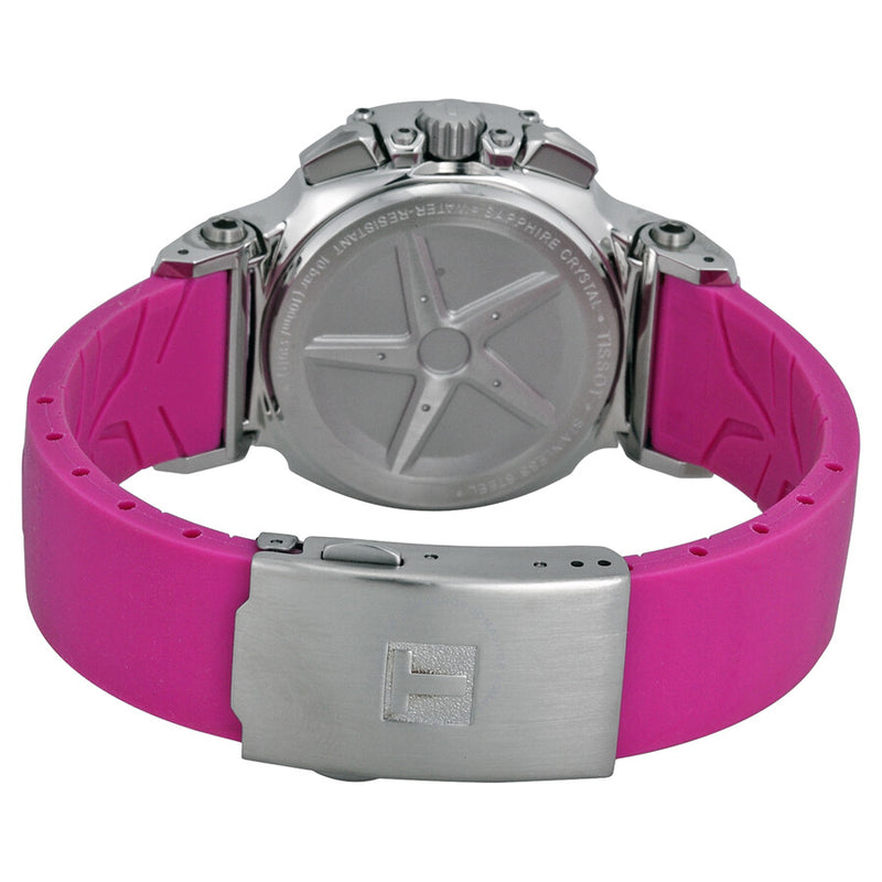 Tissot T-Race White Dial Pink Rubber Ladies Watch T0482171701701 - The Watches Men & Co #3