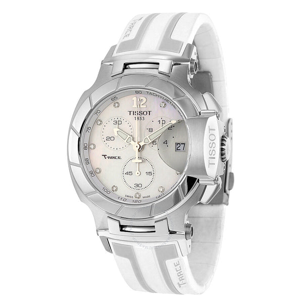 Tissot T-Race White Mother of Pearl Dial Watch T0484171711600 - The Watches Men & Co
