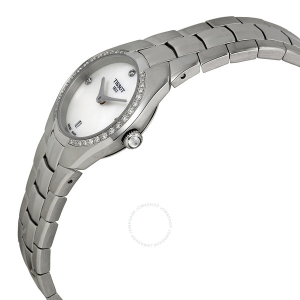 Tissot T-Round Cream Dial Stainless Steel Ladies Watch T0960096111600 - The Watches Men & Co #2