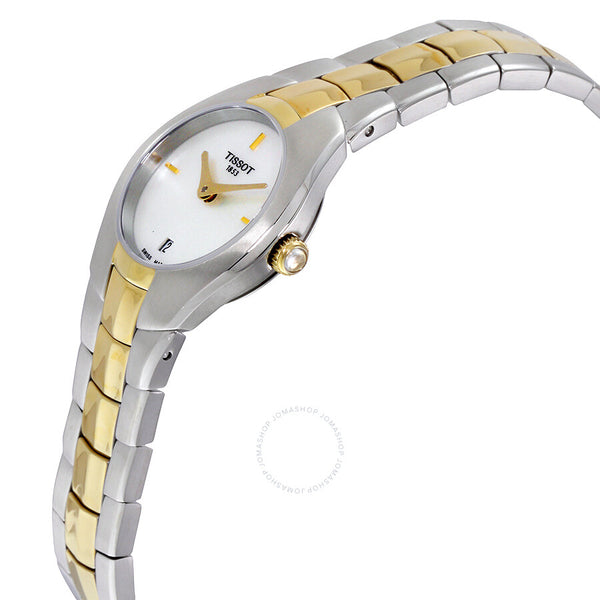Tissot T-Round Mother of Pearl Dial Two-tone Ladies Watch T0960092211100 - The Watches Men & Co #2