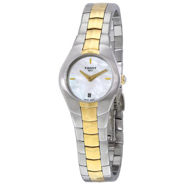 Tissot T-Round Mother of Pearl Dial Two-tone Ladies Watch T0960092211100 - The Watches Men & Co